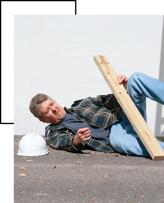 Injured construction worker